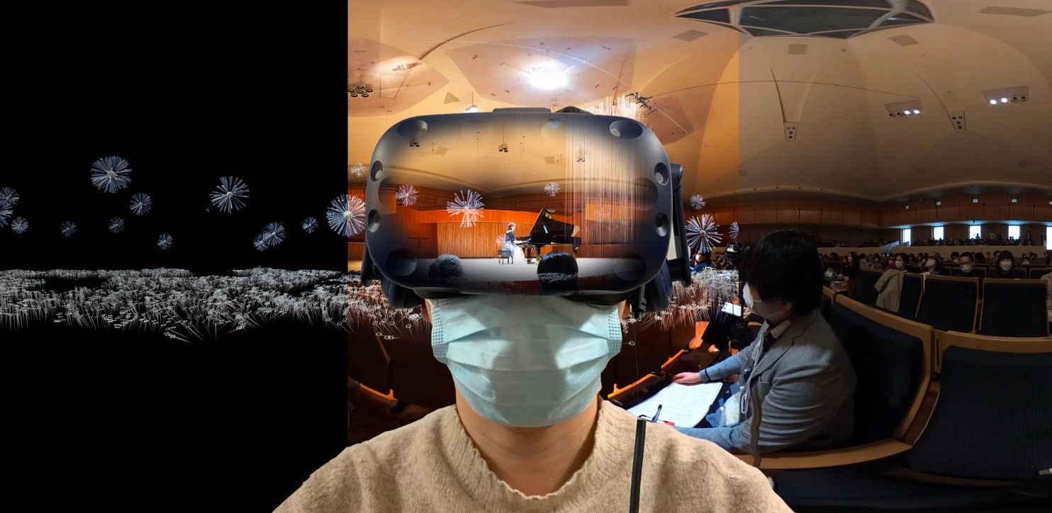 Abstraction Beats Realism paper figure: abstract visualisation of audience arousal in a VR concert